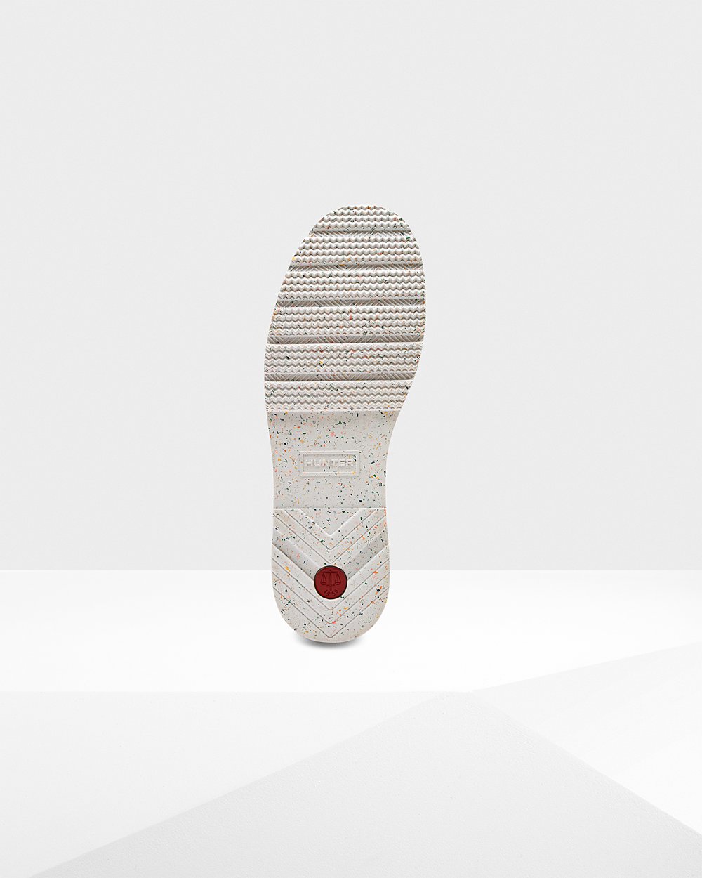 Kalosze Play Damskie - Hunter Original Short Speckle Rain - Szare/Różowe - VWPH-79460